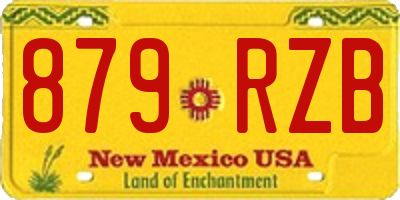 NM license plate 879RZB