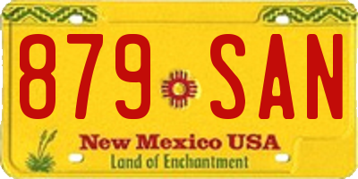 NM license plate 879SAN