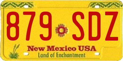 NM license plate 879SDZ