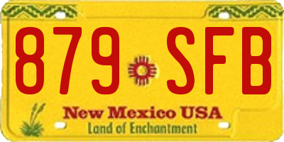 NM license plate 879SFB