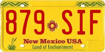 NM license plate 879SIF