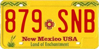 NM license plate 879SNB