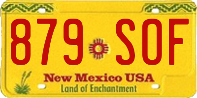 NM license plate 879SOF