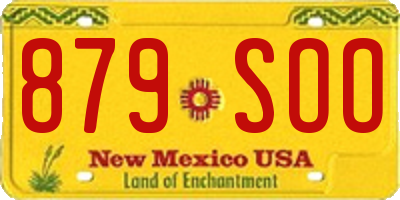 NM license plate 879SOO