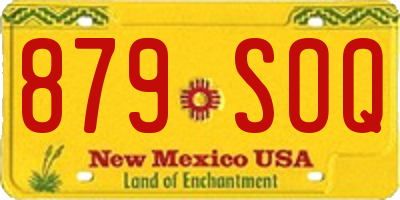 NM license plate 879SOQ