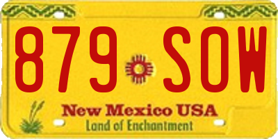 NM license plate 879SOW