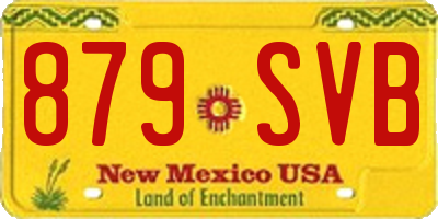 NM license plate 879SVB