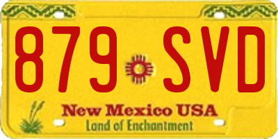 NM license plate 879SVD