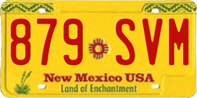NM license plate 879SVM