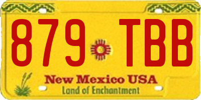 NM license plate 879TBB