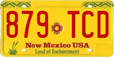 NM license plate 879TCD
