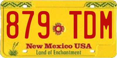 NM license plate 879TDM