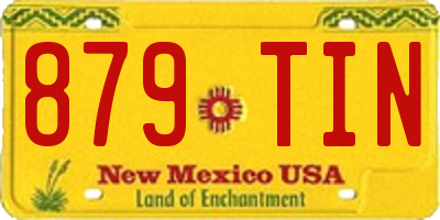NM license plate 879TIN