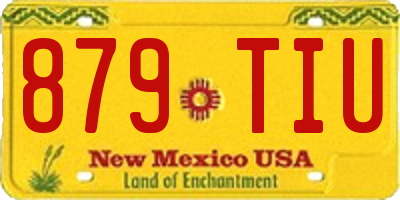 NM license plate 879TIU