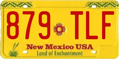 NM license plate 879TLF