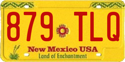 NM license plate 879TLQ