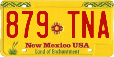 NM license plate 879TNA