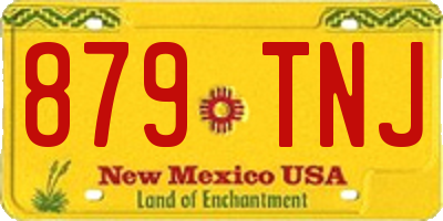 NM license plate 879TNJ