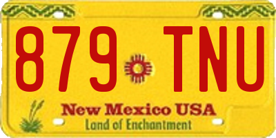 NM license plate 879TNU
