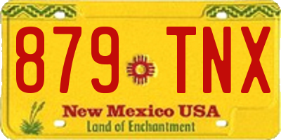 NM license plate 879TNX