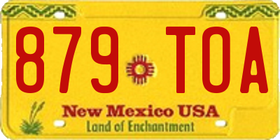 NM license plate 879TOA