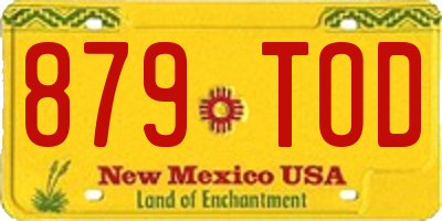 NM license plate 879TOD