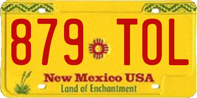 NM license plate 879TOL