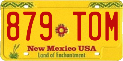 NM license plate 879TOM