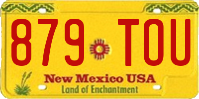 NM license plate 879TOU