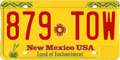 NM license plate 879TOW
