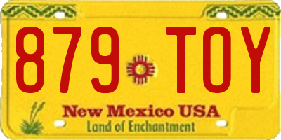 NM license plate 879TOY