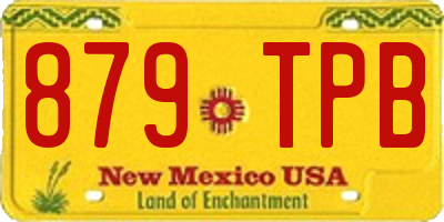 NM license plate 879TPB
