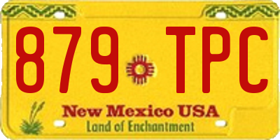 NM license plate 879TPC