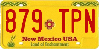 NM license plate 879TPN