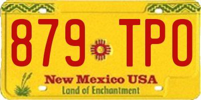 NM license plate 879TPO