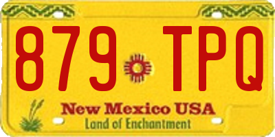 NM license plate 879TPQ