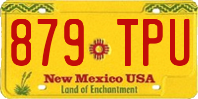 NM license plate 879TPU