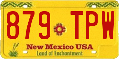 NM license plate 879TPW