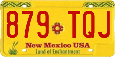 NM license plate 879TQJ