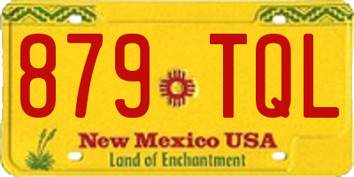 NM license plate 879TQL
