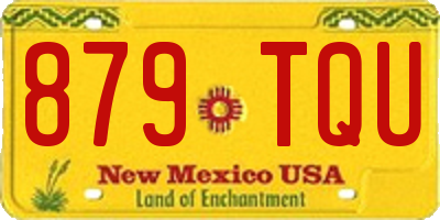 NM license plate 879TQU