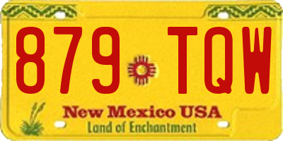 NM license plate 879TQW