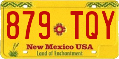 NM license plate 879TQY
