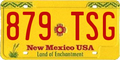 NM license plate 879TSG