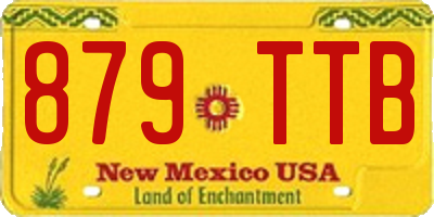 NM license plate 879TTB