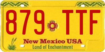 NM license plate 879TTF