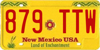 NM license plate 879TTW