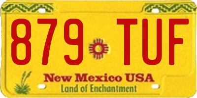 NM license plate 879TUF