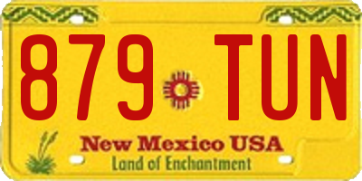 NM license plate 879TUN