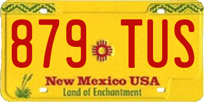 NM license plate 879TUS